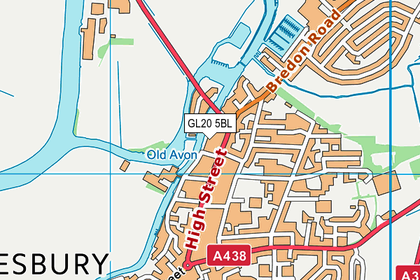GL20 5BL map - OS VectorMap District (Ordnance Survey)