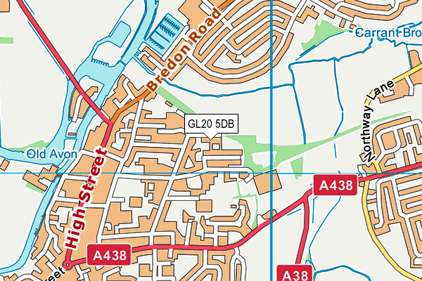 GL20 5DB map - OS VectorMap District (Ordnance Survey)