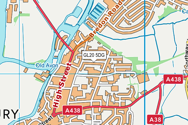 GL20 5DG map - OS VectorMap District (Ordnance Survey)