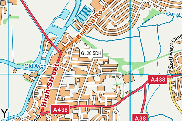 GL20 5DH map - OS VectorMap District (Ordnance Survey)