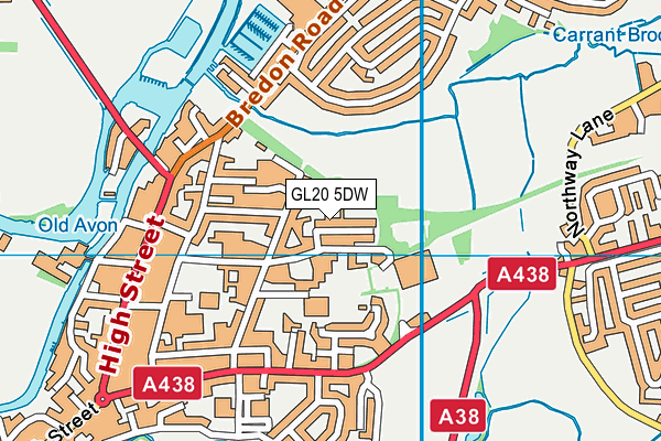 GL20 5DW map - OS VectorMap District (Ordnance Survey)