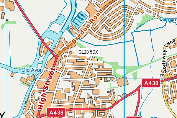 GL20 5DX map - OS VectorMap District (Ordnance Survey)