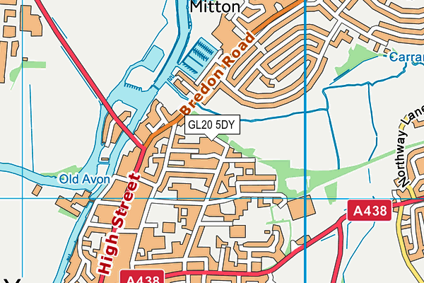 GL20 5DY map - OS VectorMap District (Ordnance Survey)