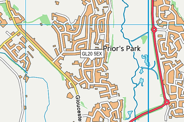 GL20 5EX map - OS VectorMap District (Ordnance Survey)