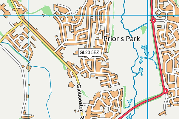 GL20 5EZ map - OS VectorMap District (Ordnance Survey)