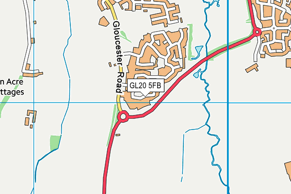 GL20 5FB map - OS VectorMap District (Ordnance Survey)