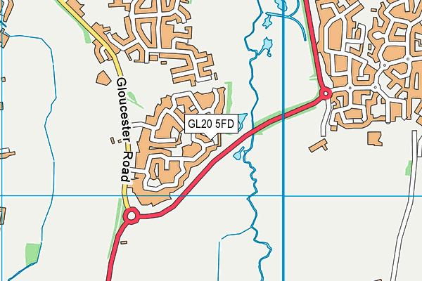 GL20 5FD map - OS VectorMap District (Ordnance Survey)