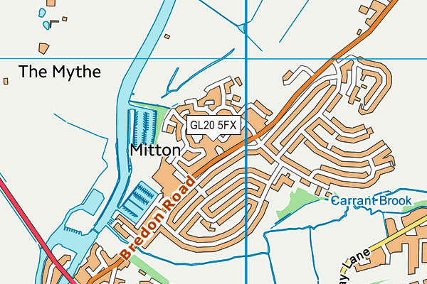 GL20 5FX map - OS VectorMap District (Ordnance Survey)
