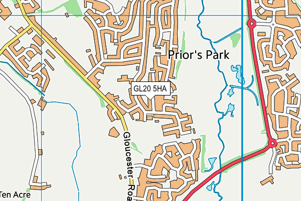 GL20 5HA map - OS VectorMap District (Ordnance Survey)