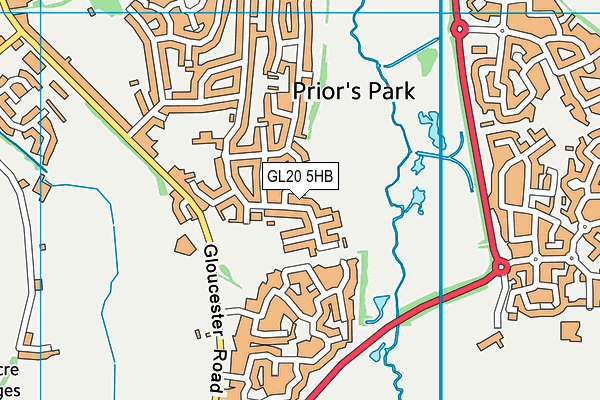 GL20 5HB map - OS VectorMap District (Ordnance Survey)