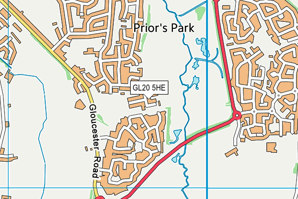 GL20 5HE map - OS VectorMap District (Ordnance Survey)