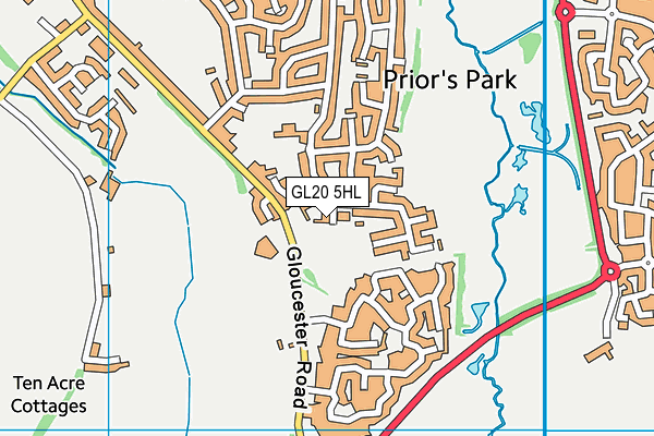 GL20 5HL map - OS VectorMap District (Ordnance Survey)
