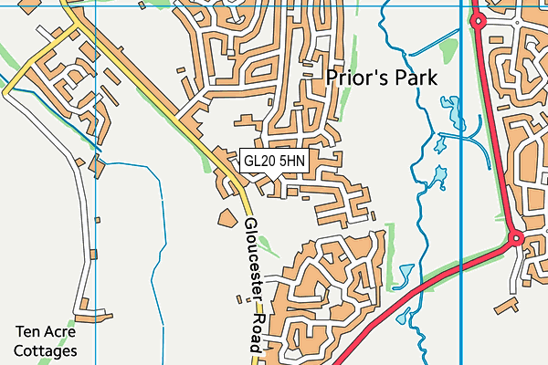 GL20 5HN map - OS VectorMap District (Ordnance Survey)