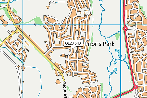 GL20 5HX map - OS VectorMap District (Ordnance Survey)