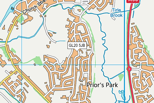 GL20 5JB map - OS VectorMap District (Ordnance Survey)