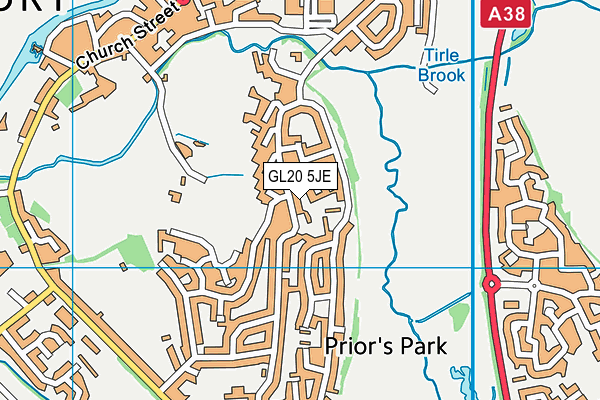 GL20 5JE map - OS VectorMap District (Ordnance Survey)
