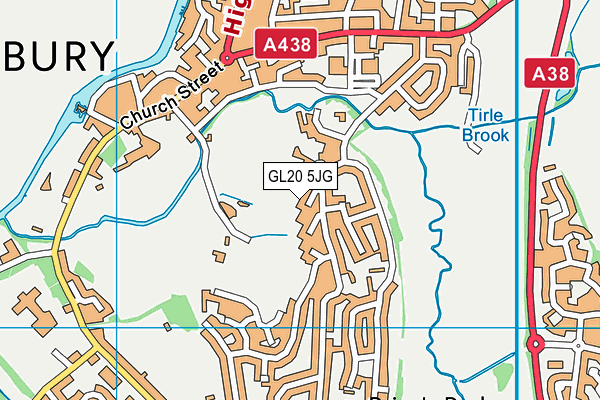 GL20 5JG map - OS VectorMap District (Ordnance Survey)