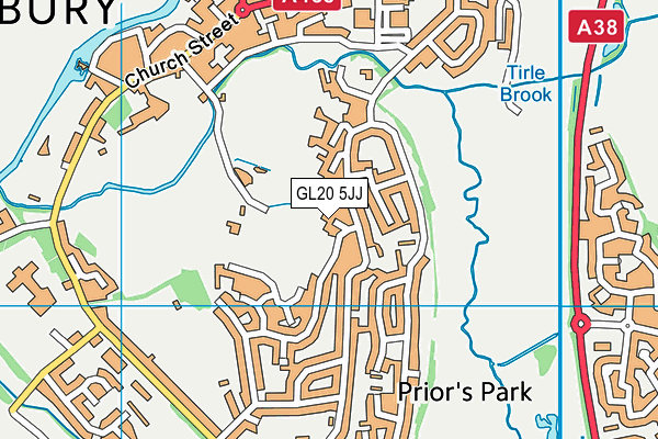 GL20 5JJ map - OS VectorMap District (Ordnance Survey)