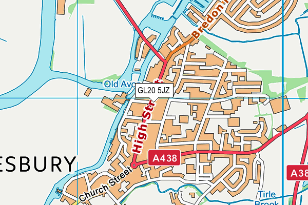 GL20 5JZ map - OS VectorMap District (Ordnance Survey)