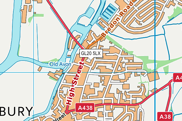GL20 5LX map - OS VectorMap District (Ordnance Survey)
