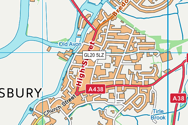 GL20 5LZ map - OS VectorMap District (Ordnance Survey)
