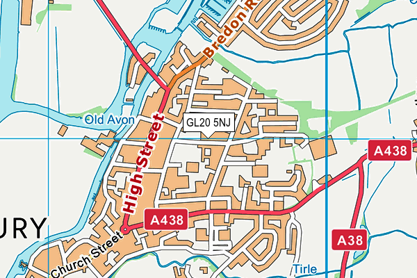 GL20 5NJ map - OS VectorMap District (Ordnance Survey)
