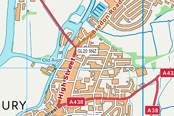 GL20 5NZ map - OS VectorMap District (Ordnance Survey)