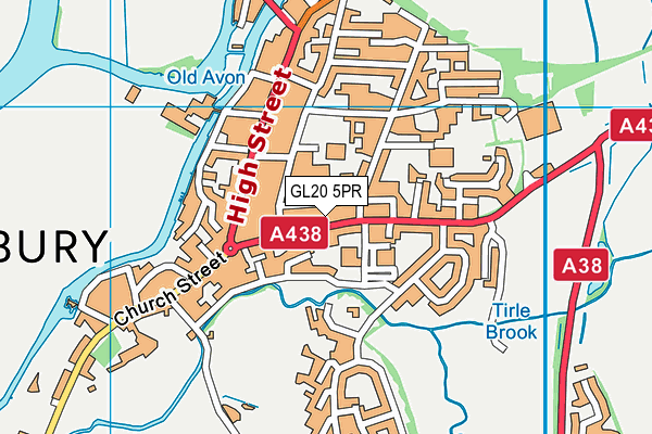 GL20 5PR map - OS VectorMap District (Ordnance Survey)