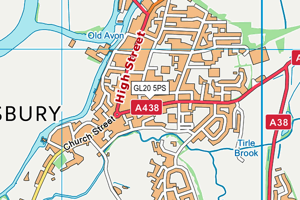 GL20 5PS map - OS VectorMap District (Ordnance Survey)