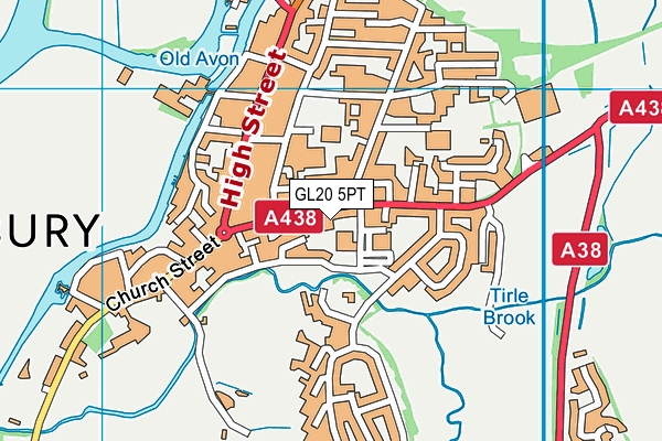 GL20 5PT map - OS VectorMap District (Ordnance Survey)