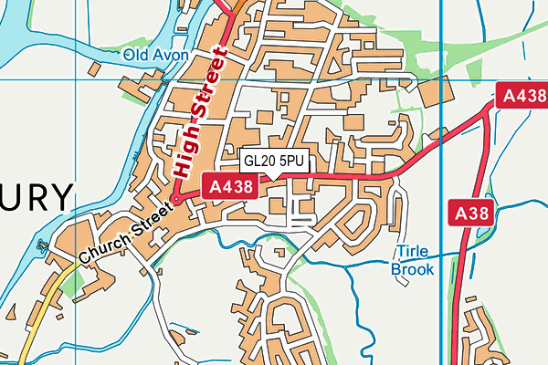 GL20 5PU map - OS VectorMap District (Ordnance Survey)