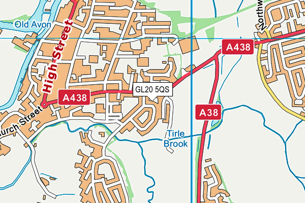 GL20 5QS map - OS VectorMap District (Ordnance Survey)