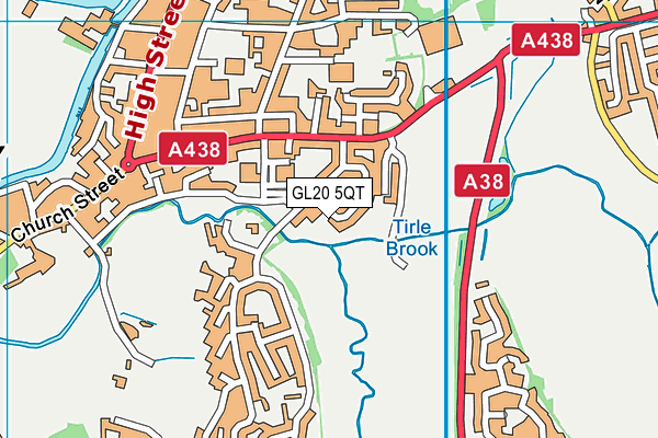 GL20 5QT map - OS VectorMap District (Ordnance Survey)
