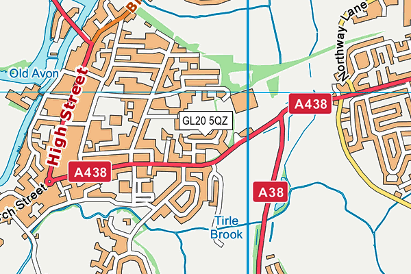 GL20 5QZ map - OS VectorMap District (Ordnance Survey)