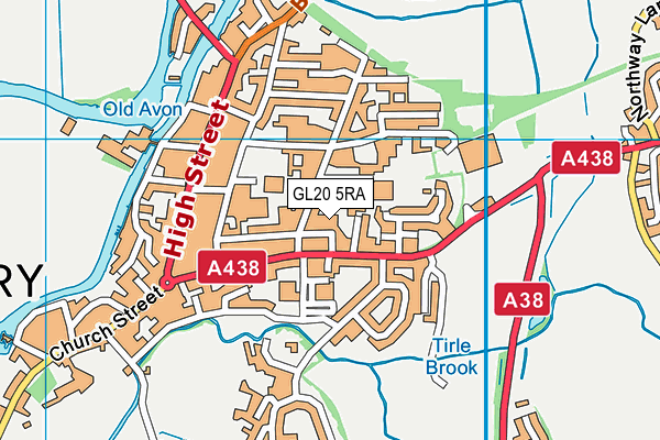 GL20 5RA map - OS VectorMap District (Ordnance Survey)