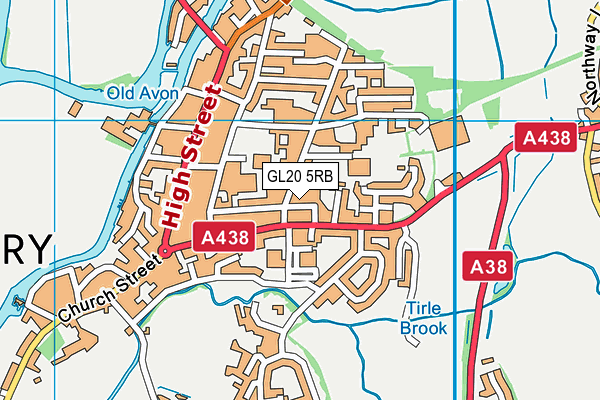 GL20 5RB map - OS VectorMap District (Ordnance Survey)