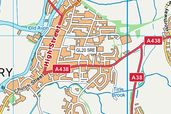 GL20 5RE map - OS VectorMap District (Ordnance Survey)