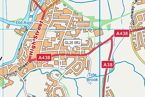 GL20 5RJ map - OS VectorMap District (Ordnance Survey)