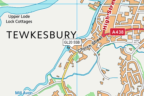 Map of ABBEY MILL (TEWKESBURY) MANAGEMENT LIMITED at district scale