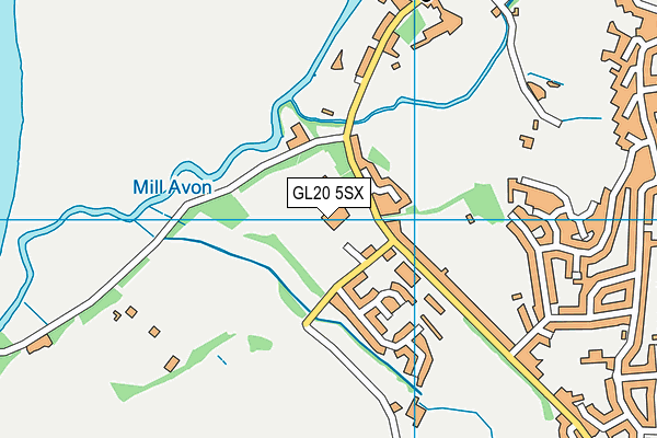 Tewkesbury Leisure Centre map (GL20 5SX) - OS VectorMap District (Ordnance Survey)