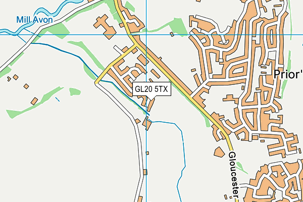 GL20 5TX map - OS VectorMap District (Ordnance Survey)