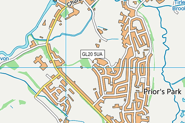 GL20 5UA map - OS VectorMap District (Ordnance Survey)