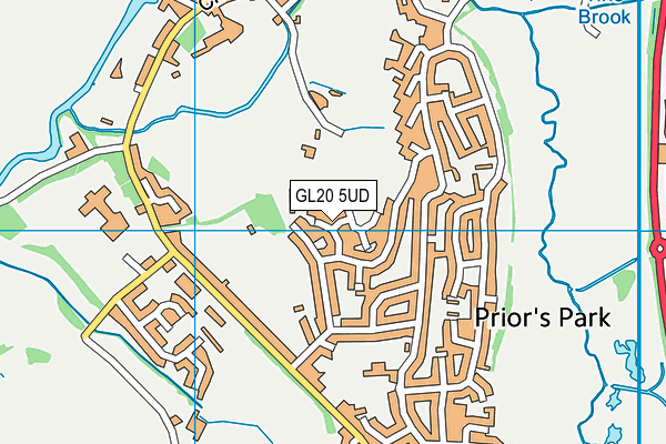 GL20 5UD map - OS VectorMap District (Ordnance Survey)