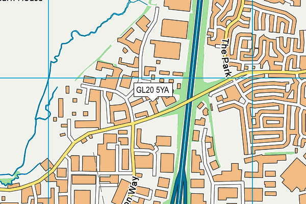 GL20 5YA map - OS VectorMap District (Ordnance Survey)