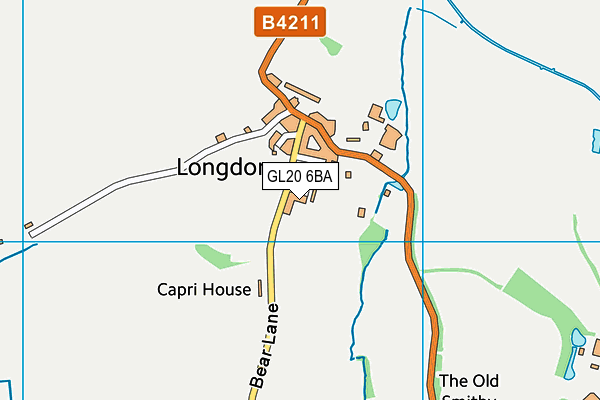 GL20 6BA map - OS VectorMap District (Ordnance Survey)
