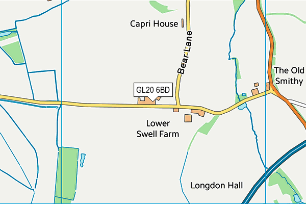 GL20 6BD map - OS VectorMap District (Ordnance Survey)