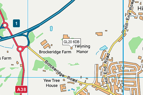 GL20 6DB map - OS VectorMap District (Ordnance Survey)