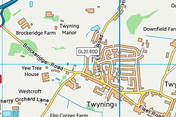 GL20 6DD map - OS VectorMap District (Ordnance Survey)