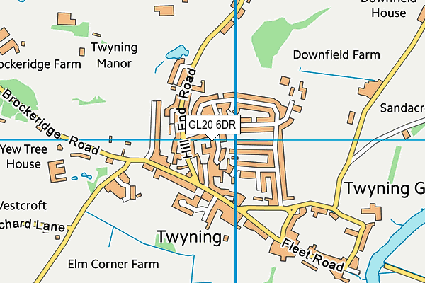 GL20 6DR map - OS VectorMap District (Ordnance Survey)