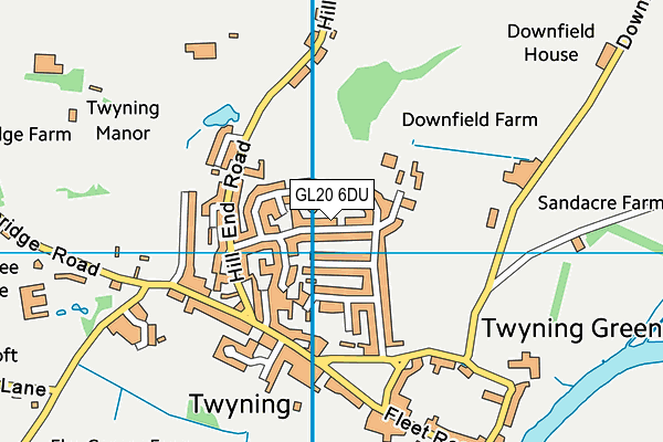 GL20 6DU map - OS VectorMap District (Ordnance Survey)